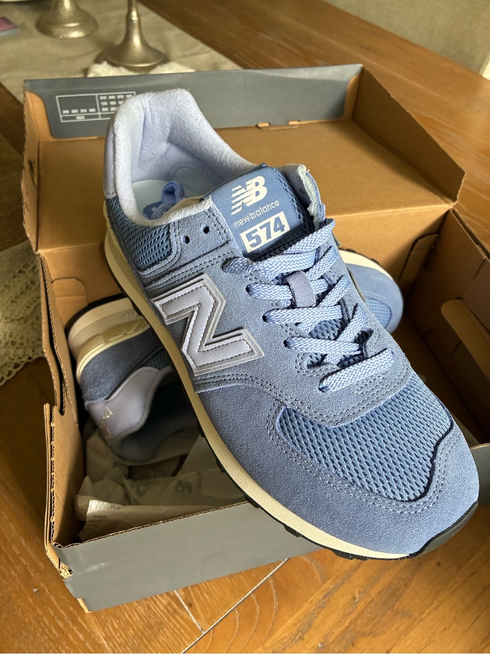 New Balance 574 Women's Athletic Sneakers in Light Blue